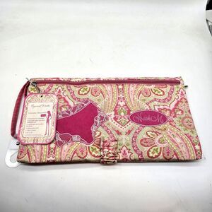 Raymond Waites Lingerie Organizer Pink Paisley Folding Travel 17X7 Fabric NEW